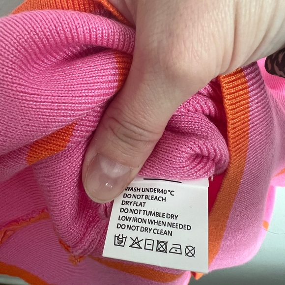 Pink Queen Women's Long Sleeve Button Down Sweater Dress with Belt Size Medium - Picture 10 of 11